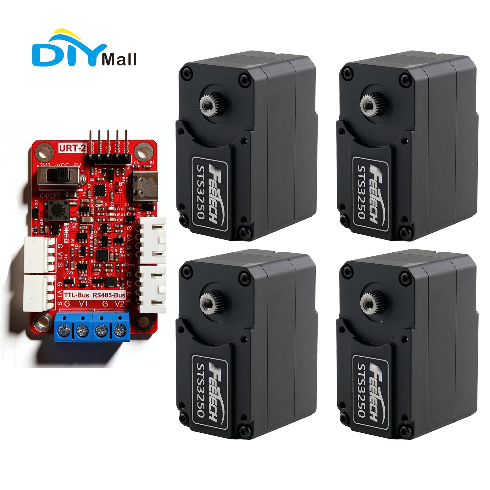 Robot Arm Motor - Feetech STS3250 12V 50KG 코어리스 모터