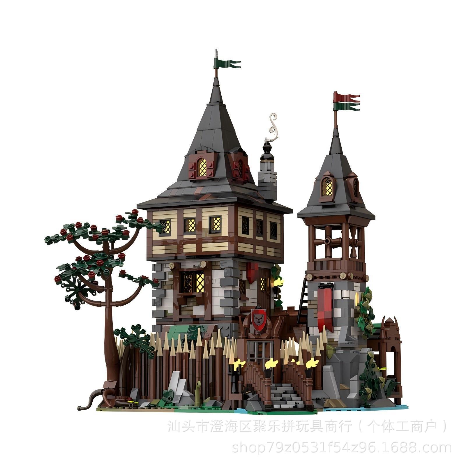 Science And Hobby - MOC 베어 킹 캐슬 모자이크 블록