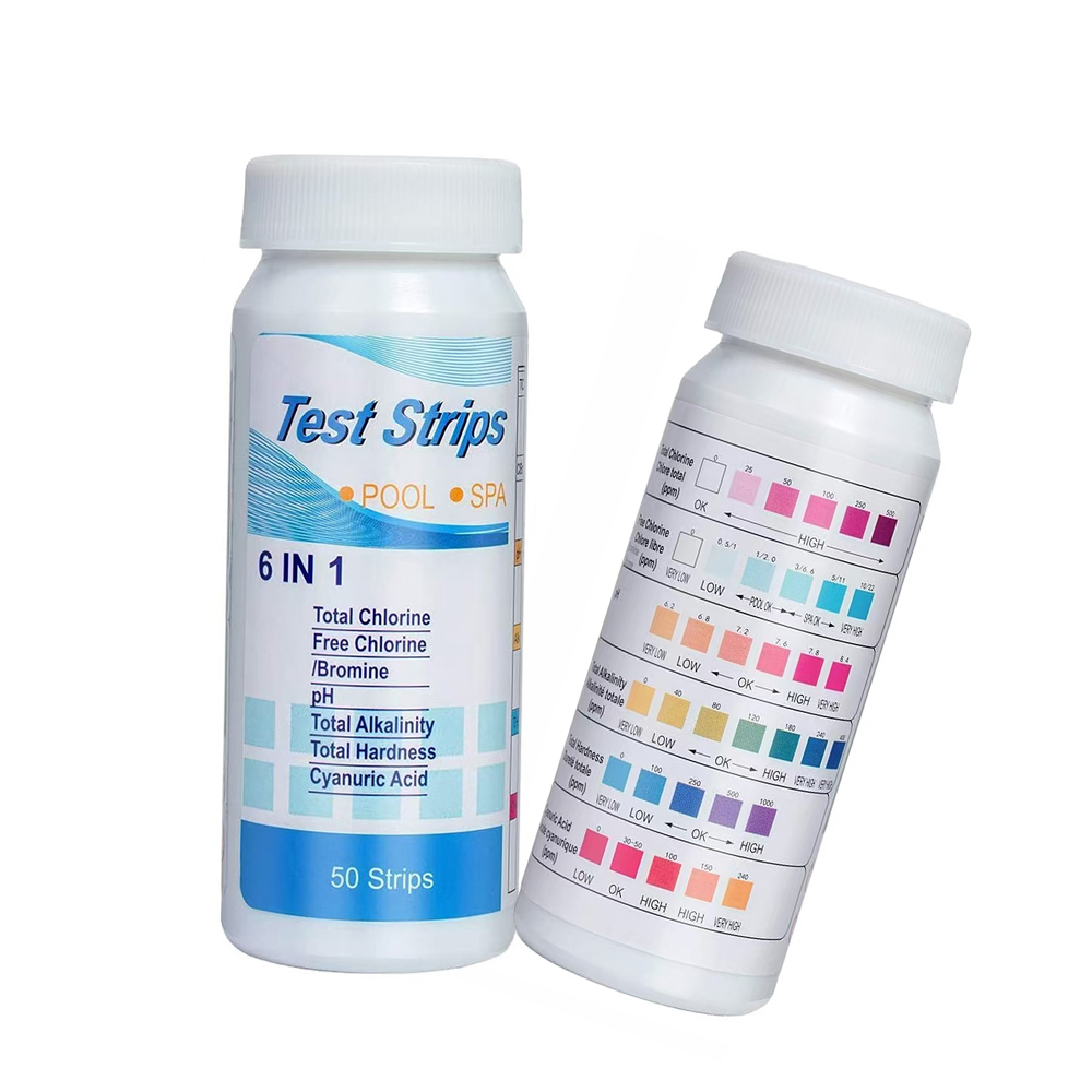 50pcs/병 다목적 6 in 1 염소 PH 테스트 스 - Ph Strip Test 리뷰 및 가격