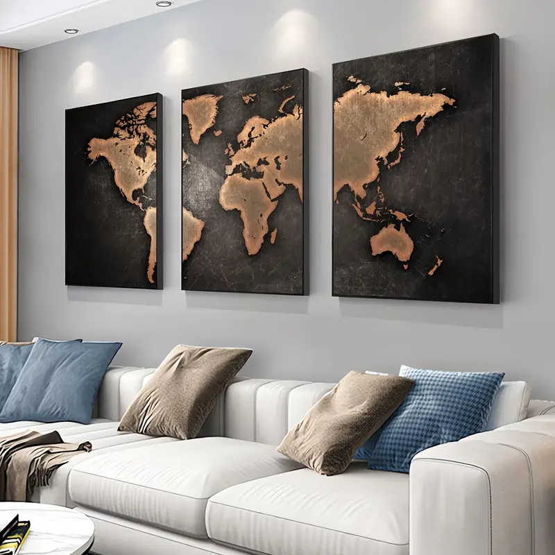 레트로 세계지도 3 개/대 캔버스 포스터 북유럽 벽 장 - Star Map Poster 리뷰 및 가격