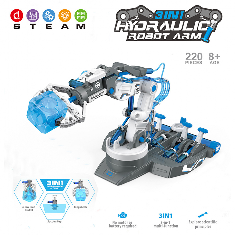 DIY 조립 유압 기계 팔 과학 실험 엔지니어링 장난감 - Robot Arm Motor 리뷰 및 가격