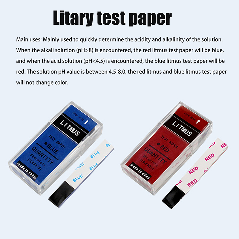 100개입/박스 PH 테스트 스트립 빨간색/파란색 리트 - Ph Strip Test 리뷰 및 가격
