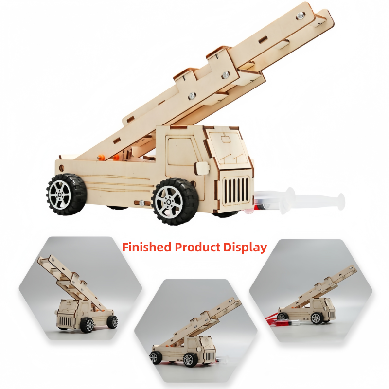 어린이를 위한 DIY 나무 사다리 소방차 모델 키트 - - Science Project Kit 리뷰 및 가격