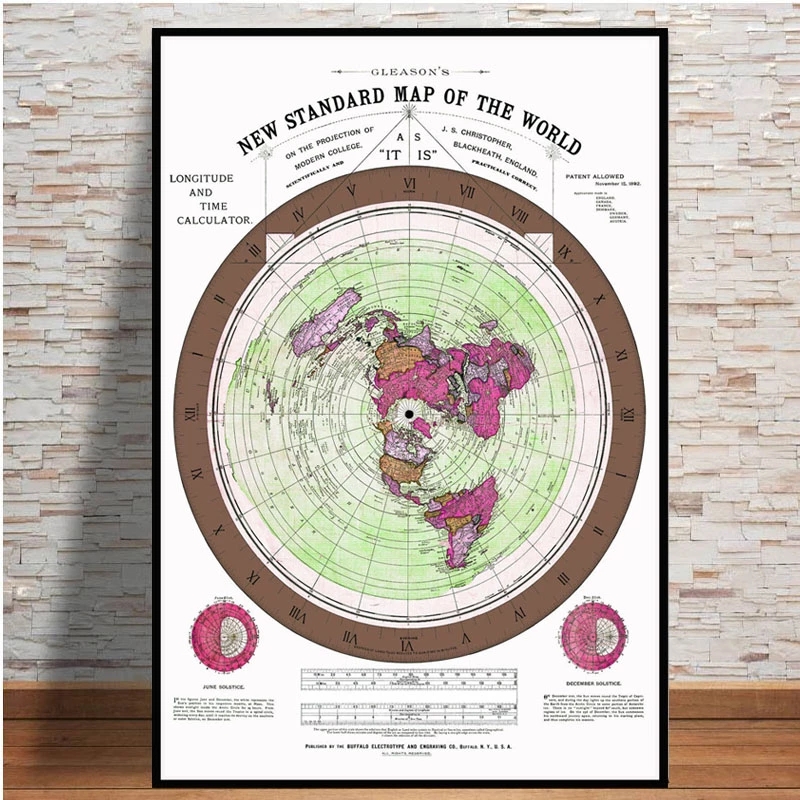 포스터 및 인쇄 1892 플랫 지구지도 영화 세계지도  - Star Map Poster 리뷰 및 가격