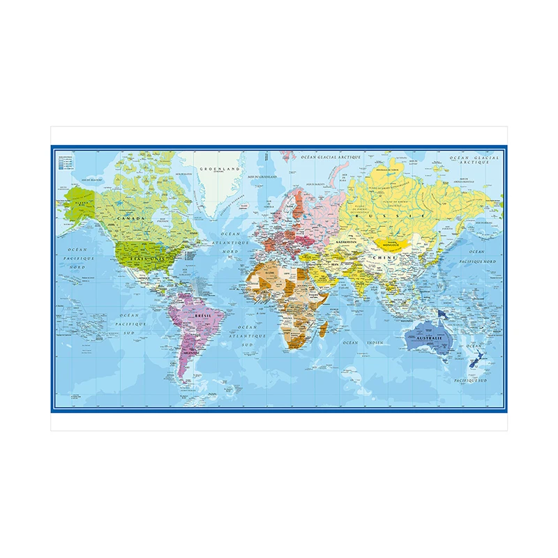 Carte Du Monde 세계지도 벽 포스터 프랑스어 - Star Map Poster 리뷰 및 가격